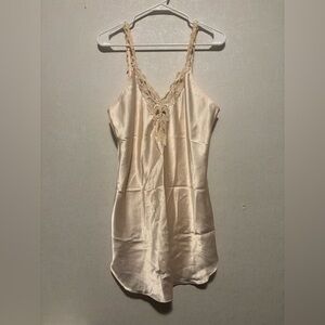 VINTAGE | Dentelle | Satin Slip nightgown | M
